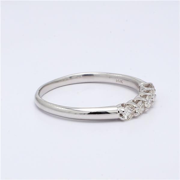 14K White Gold Five-Stone Diamond Band, 0.40 ct tw – view 3