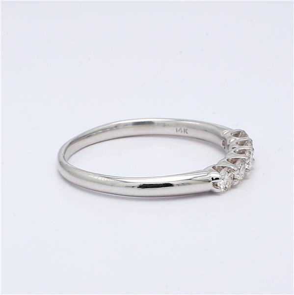 14K White Gold Five-Stone Diamond Band, 0.40 ct tw – view 4