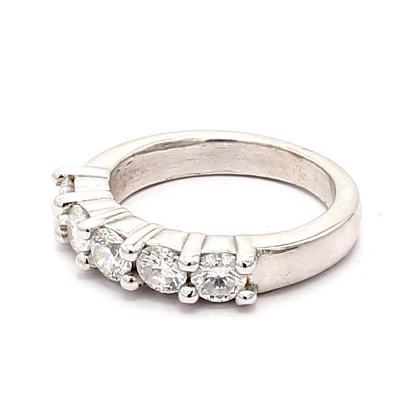 14K White Gold Five-Stone Diamond Band, 1.00 ct tw – view 2