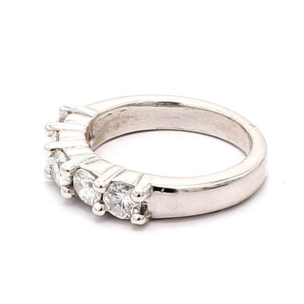 14K White Gold Five-Stone Diamond Band, 1.00 ct tw – view 3