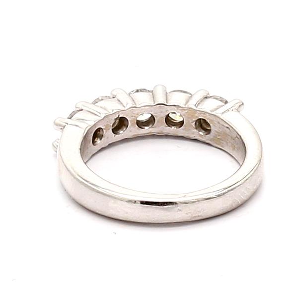 14K White Gold Five-Stone Diamond Band, 1.00 ct tw – view 4
