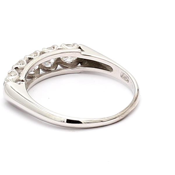 14K White Gold Five-Stone Diamond Band, 1.35 ct tw – view 2