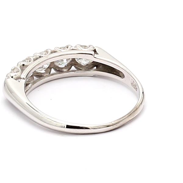 14K White Gold Five-Stone Diamond Band, 1.35 ct tw – view 4
