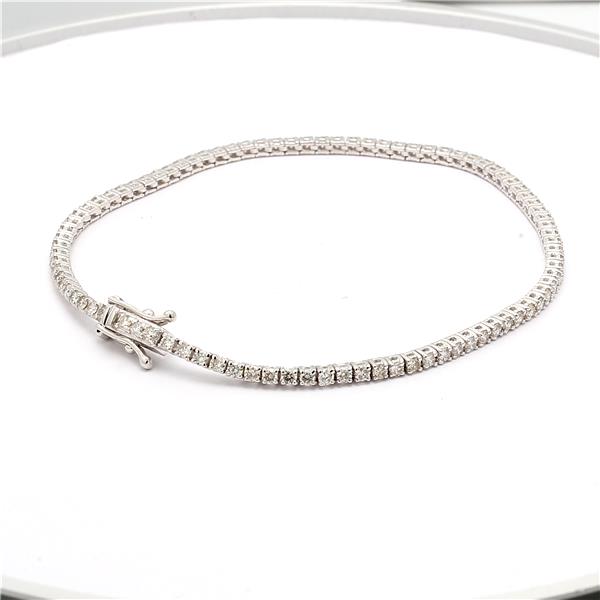 14K White Gold Four-Prong Diamond Tennis Bracelet, 2.00 ct tw – view 2