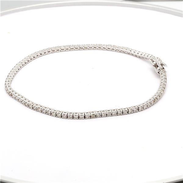 14K White Gold Four-Prong Diamond Tennis Bracelet, 2.00 ct tw – view 4