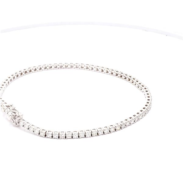 14K White Gold Four-Prong Diamond Tennis Bracelet, 2.80 ct tw – view 2