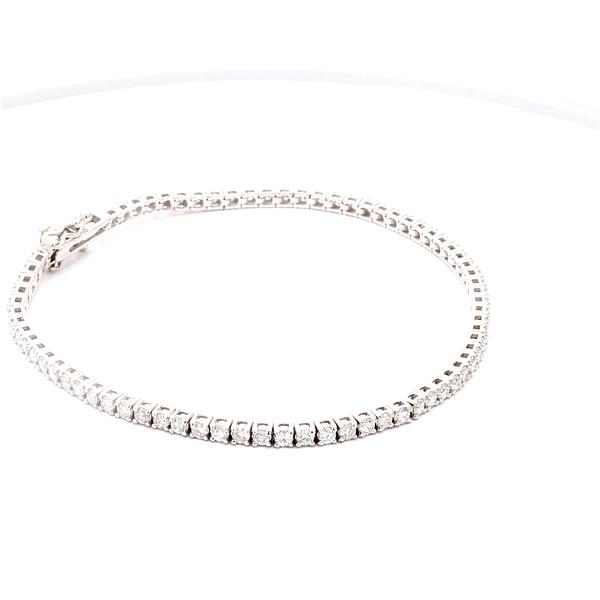 14K White Gold Four-Prong Diamond Tennis Bracelet, 2.80 ct tw – view 3
