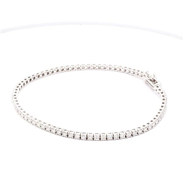 14K White Gold Four-Prong Diamond Tennis Bracelet, 2.80 ct tw – view 4