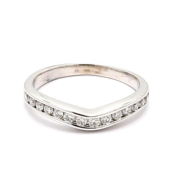 14K White Gold Half-Way Diamond Band, 0.20 ct tw
