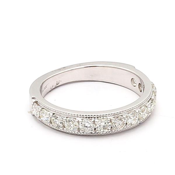 14K White Gold Half-Way Diamond Band, 1.00 ct tw – view 3