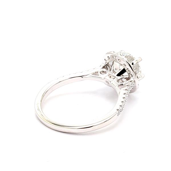 14K White Gold Halo Diamond Semi-Mount, 0.50 ct tw – view 2