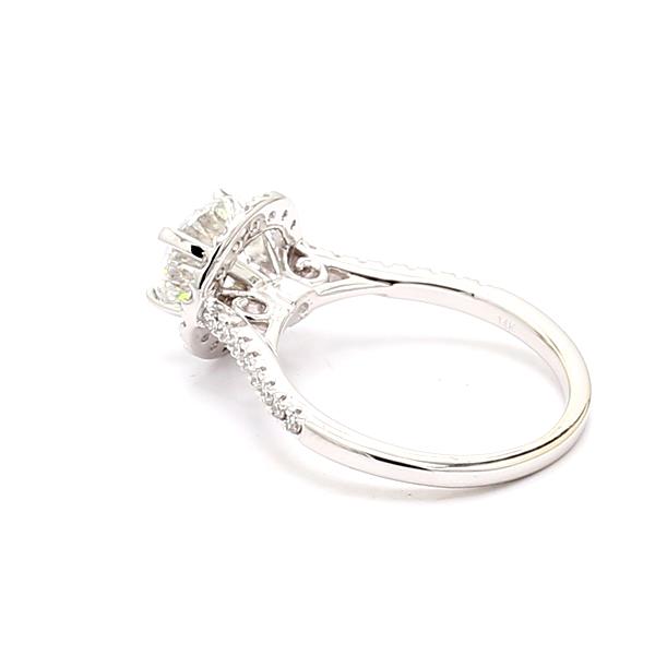 14K White Gold Halo Diamond Semi-Mount, 0.50 ct tw – view 4