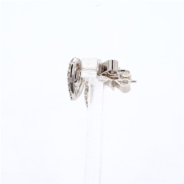 14K White Gold Heart-Shaped Diamond Stud Earrings, 0.50 ct tw