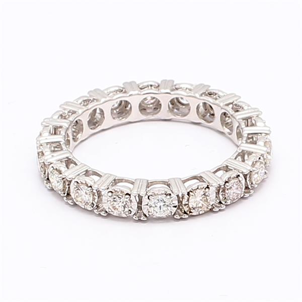 14K White Gold Illusion-Set Diamond Eternity Band, 0.97 ct tw