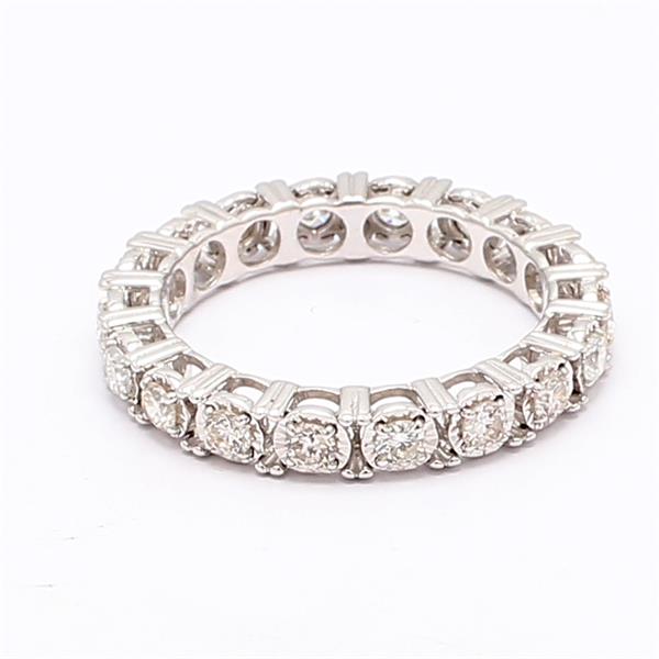 14K White Gold Illusion-Set Diamond Eternity Band, 0.97 ct tw – view 3