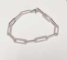 14K White Gold Lab-Grown Diamond Bracelet, 3.11 ct tw