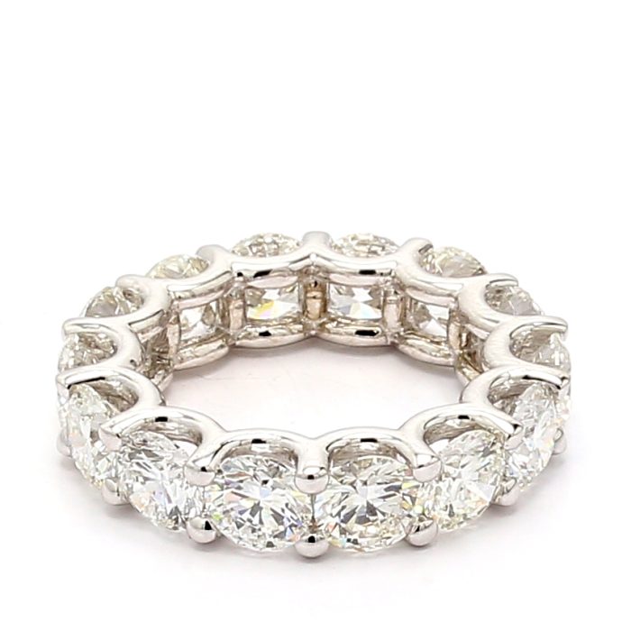 14K White Gold Lab-Grown Diamond Eternity Band, 7.89 ct tw