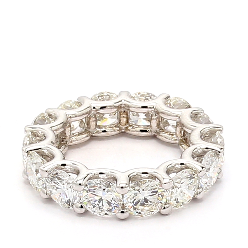 14K White Gold Lab-Grown Diamond Eternity Band, 7.89 ct tw