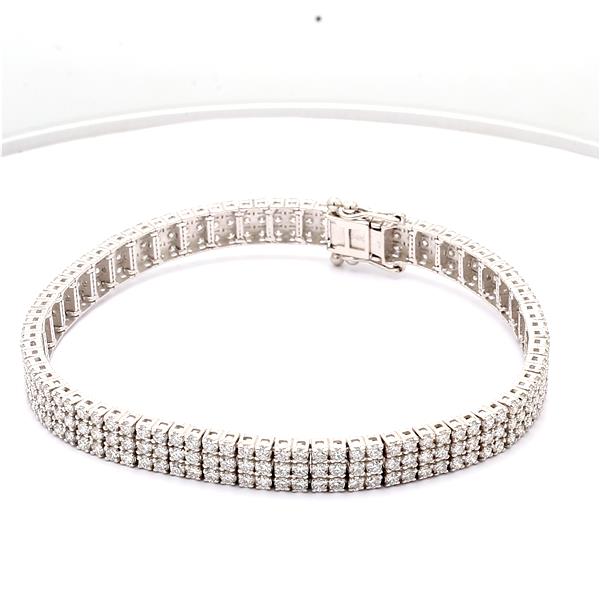 14K White Gold Lab-Grown Diamond Tennis Bracelet, 7.44 ct tw