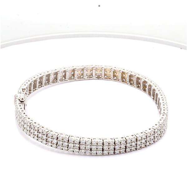 14K White Gold Lab-Grown Diamond Tennis Bracelet, 7.44 ct tw