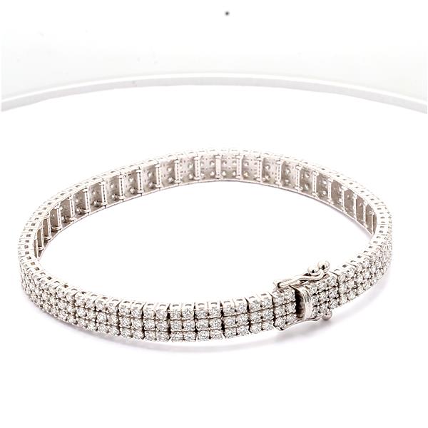 14K White Gold Lab-Grown Diamond Tennis Bracelet, 7.44 ct tw