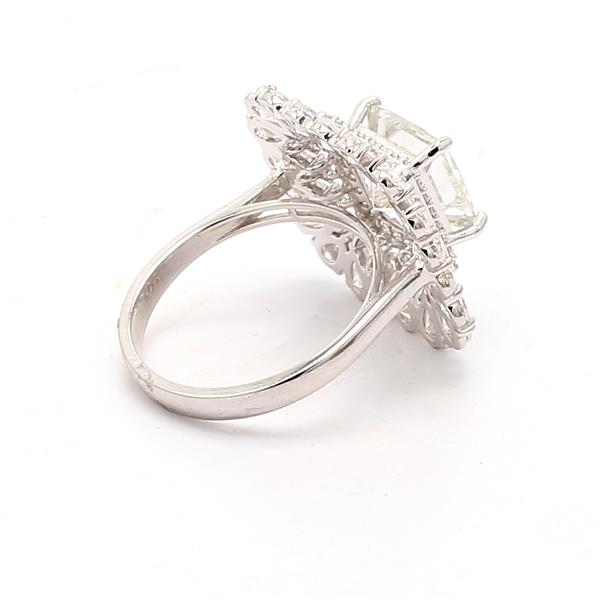 14K White Gold Lab-Grown Mixed-Shape Diamond Ring, 6.90 ct tw
