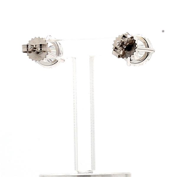 14K White Gold Lab-Grown Round Diamond Stud Earrings, 5.15 ct tw – view 3