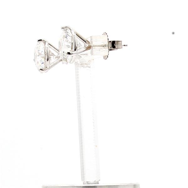 14K White Gold Lab-Grown Round Diamond Stud Earrings, 5.15 ct tw – view 4