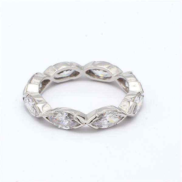 14K White Gold Marquise Diamond Eternity Band, 2.50 ct tw – view 3