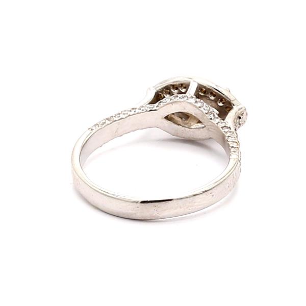14K White Gold Marquise Diamond Halo Ring, 1.91 ct tw – view 3