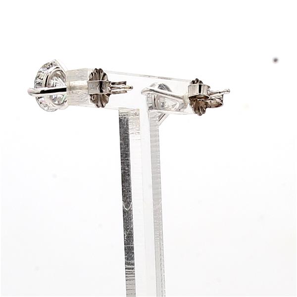 14K White Gold Martini-Set Round Diamond Stud Earrings, 2.33 ct tw – view 4