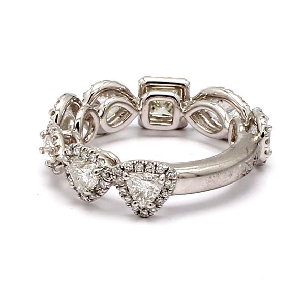 14K White Gold Mixed-Shape Diamond Three-Quarter Band, 2.71 ct tw – view 2