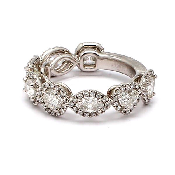 14K White Gold Mixed-Shape Diamond Three-Quarter Band, 2.71 ct tw – view 4