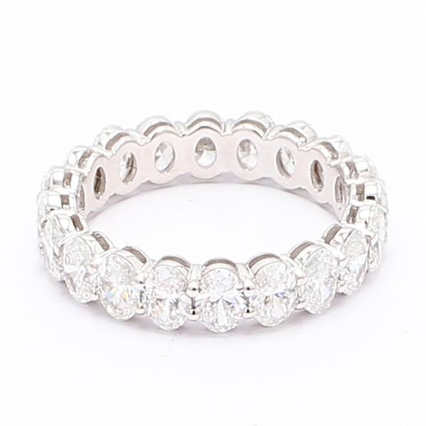 14K White Gold Oval Diamond Eternity Band, 3.20 ct tw – view 2