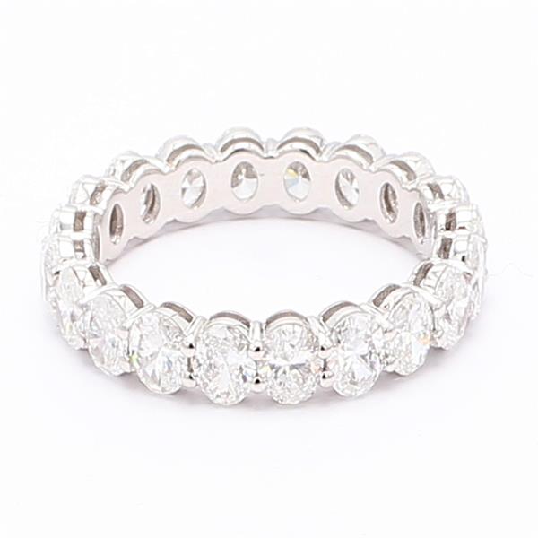 14K White Gold Oval Diamond Eternity Band, 3.20 ct tw – view 3