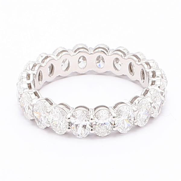 14K White Gold Oval Diamond Eternity Band, 3.20 ct tw – view 4
