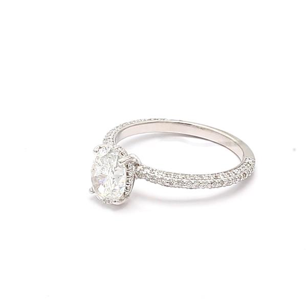 14K White Gold Pavé Diamond Semi-Mount, 0.46 ct tw – view 2
