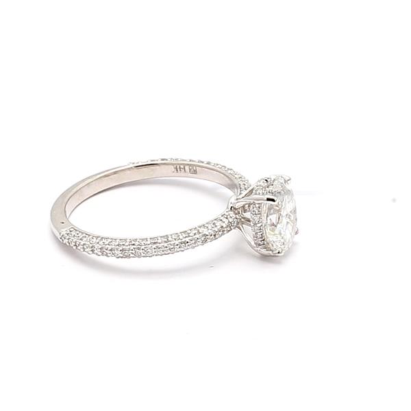 14K White Gold Pavé Diamond Semi-Mount, 0.46 ct tw – view 3