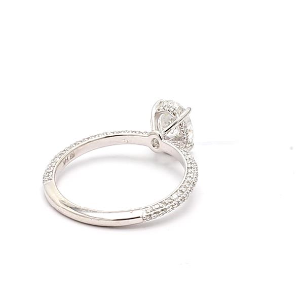 14K White Gold Pavé Diamond Semi-Mount, 0.46 ct tw – view 4