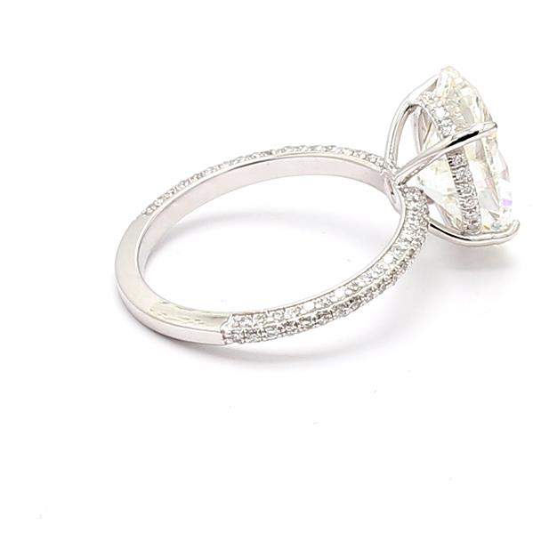 14K White Gold Pavé Diamond Semi-Mount, 0.48 ct tw – view 3