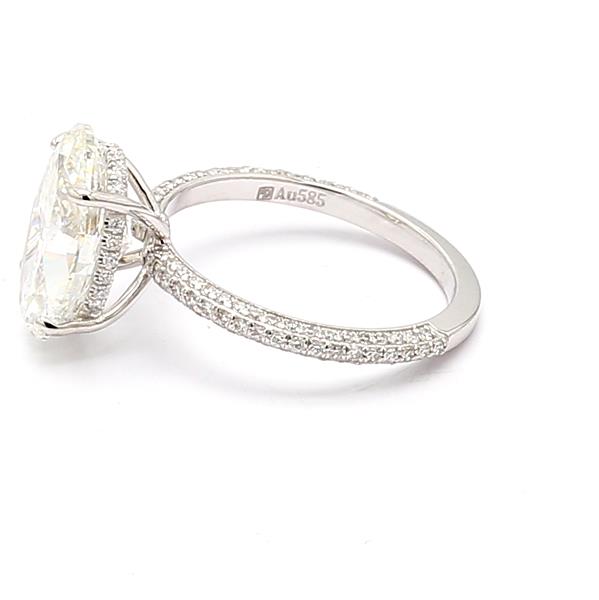 14K White Gold Pavé Diamond Semi-Mount, 0.48 ct tw – view 4