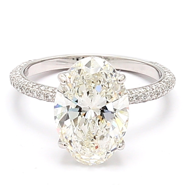 14K White Gold Pavé Diamond Semi-Mount, 0.48 ct tw