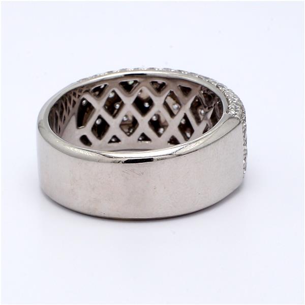 14K White Gold Pavé Half-Way Diamond Band, 2.00 ct tw – view 4