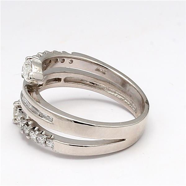 14K White Gold Pear-Shaped Diamond Ring, 1.20 ct tw