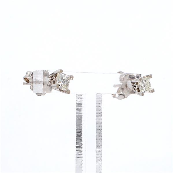14K White Gold Princess-Cut Diamond Stud Earrings, 0.54 ct tw – view 2
