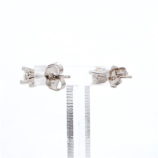 14K White Gold Princess-Cut Diamond Stud Earrings, 0.54 ct tw – view 4
