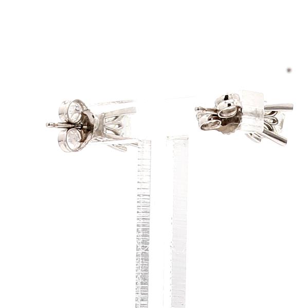 14K White Gold Princess-Cut Diamond Stud Earrings, 0.88 ct tw – view 2