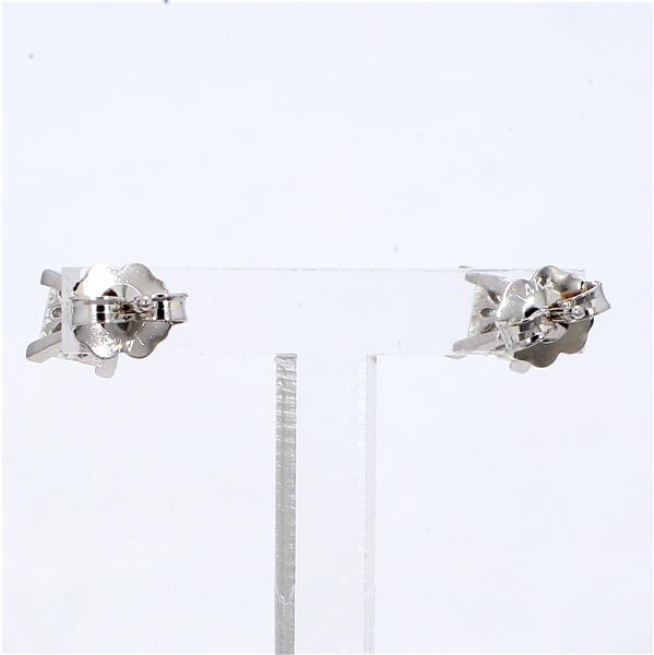 14K White Gold Princess-Cut Diamond Stud Earrings, 0.90 ct tw – view 3