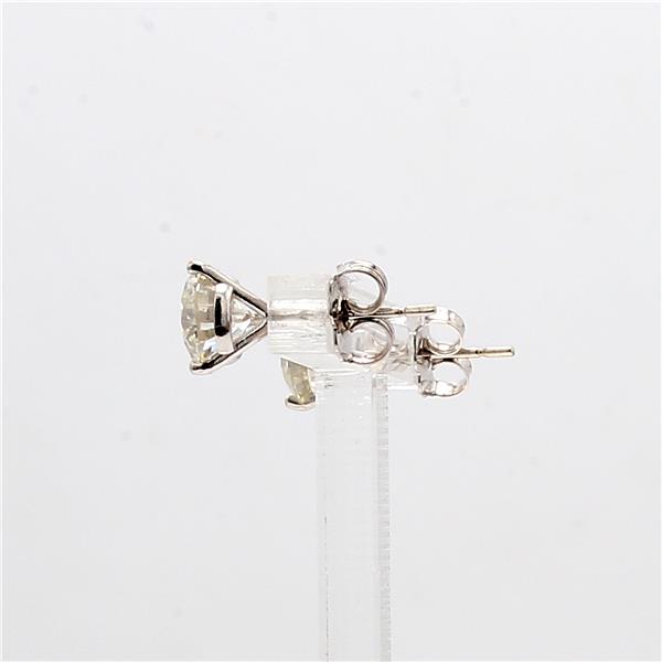 14K White Gold Round Diamond Stud Earrings, 2.32 ct tw – view 4