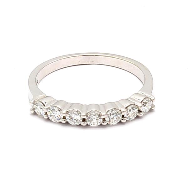 14K White Gold Seven-Stone Diamond Band, 0.50 ct tw